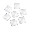 Transparent Clear Glass Square Cabochons X-GGLA-A001-15mm-4