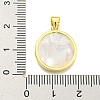 Brass Micro Pave Clear Cubic Zirconia Pendants KK-K354-04G-12-3