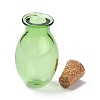 Oval Glass Cork Bottles Ornament X1-AJEW-O032-03F-3
