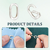 2Pcs Oval Spring Gate Rings FIND-UN0003-34B-4