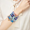 10Pcs 10 Styles Polymer Clay Heishi Beads Stretch Bracelets Sets BJEW-JB05922-2