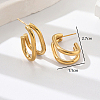 Geometric Outline Design 304 Stainless Steel Double-layer Stud Earrings for Women SL0180-1-2