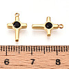 Ion Plating(IP) 304 Stainless Steel Micro Pave Cubic Zirconia Charms STAS-N110-01A-G-3
