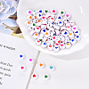 White Opaque Acrylic Beads SACR-YW0001-15-8