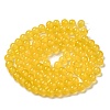 Baking Painted Imitation Jade Glass Round Bead Strands X-DGLA-Q021-8mm-30-3