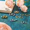 8 Pairs 8 Style Brass Hoop Earrings EJEW-PJ0001-05-5