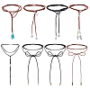 8Pcs 8 Styles Tree of Life Alloy & ABS Plastic Pearl & Natural Flower Amazonite Chip & Synthetic Turquoise Pendant Necklaces NJEW-ME00003-1