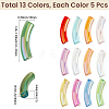 65Pcs 13 Colors UV Plating Transparent Rainbow Iridescent Acrylic Beads OACR-PA0002-11-2