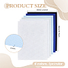 6Pcs 6 Colors Cotton Rectangle Cross-Stitch Fabric AJEW-PH0006-55-2