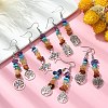 Natural & Synthetic Mixed Stone Chips Dangle Earrings EJEW-JE05390-4