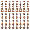 125G Gradient Color Transparent Glass Beads GLAA-TA0003-58C-1
