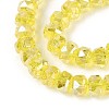 Electroplate Transparent Glass Beads Strands EGLA-N022-04A-D19-3