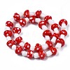 Mushroom Handmade Lampwork Beads Strands LAMP-R116-13A-2