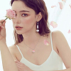 50Pcs Transparent Spray Paint Glass Pendants PALLOY-PH01808-5