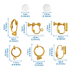 Brass Clip-on Earrings Findings KK-TA0007-66-11