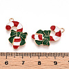 Christmas Theme Alloy Enamel Pendants ENAM-N056-403C-3