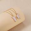 2Pcs Iron Matching Butterfly Pendant Necklaces for Mother Daughter Friends JN1034A-1-1