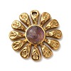 Natural Amethyst Flower Pendants STAS-R009-05G-04-1