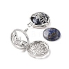 Natural Sodalite Locket Pendants G-G982-01P-12-3