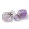 Natural Amethyst Pendants G-B009-25P-A-2