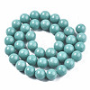 Synthetic Luminous Stone Round Beads Strands G-T136-01B-02-2