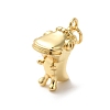 Rack Plating Dinosaur Brass Pendants KK-Z056-02G-1