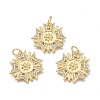Brass Micro Pave Clear Cubic Zirconia Pendant Settings For Enamel ZIRC-Q023-11G-2