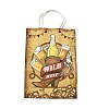 Cowboy Series Printed Kraft Paper Tote Bags ABAG-B006-02B-1