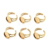 Ion Plating(IP) 304 Stainless Steel Cuff Ring Settings STAS-E202-02A-G-1