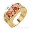 Brass with Cubic Zirconia Finger Rings FS-WG2B993-29-1