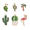 60Pcs 6 Styles Alloy Enamel Pendants X1-ENAM-LS0001-04LG-1