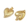 Brass Micro Pave Cubic Zirconia Pendants KK-I358-054B-G-2