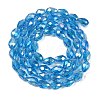 Transparent Electroplate Glass Beads Strands LS-EGLA-N013-T10mm-B17-2