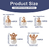 50Pcs 5 Styles Resin Imitation Pearl Pendants RESI-CD0001-16-3