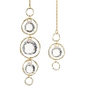 Alloy Ring & Glass Round Hanging Suncatchers GL-A001-01G-1