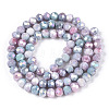 Faceted Electroplated Glass Beads Strands X-GLAA-C023-02-A06-2