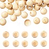 100Pcs 10 Style Unfinished Natural Wood European Beads WOOD-LS0001-02-1