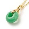 Rondelle Natural Malaysia Jade Beads Jewelry Sets SJEW-JS01237-5