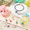 16Pcs 4 Color Alloy Enamel Mushroom Charms Locking Stitch Markers AJEW-PH01455-5