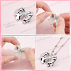 4Pcs 2 Colors 925 Sterling Silver Pin to Pendant Converter STER-BBC0009-17B-6
