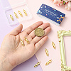 10Pcs Rack Plating Brass Fold Over Clasps KK-SC0006-67G-4