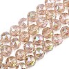 Transparent Electroplate Glass Beads Strands EGLA-N002-34C-B08-1