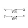 316L Surgical Stainless Steel Spiral Bar Industrial Barbell Cartilage Earrings FS-WG6688D-03-2