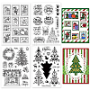 Globleland 4 Sheets 4 Styles PVC Plastic Stamps DIY-GL0004-02G-1