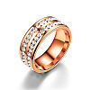 201 Stainless Steel Rhinestone Finger Ring FS-WGE7DD5-16-1