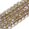 Electroplate Transparent Glass Beads Strands EGLA-A035-T6mm-L16-1