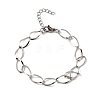 304 Stainless Steel Link Chain Bracelets for Women BJEW-A051-02P-4