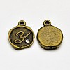 Antique Bronze Plated Alloy Rhinestone Charms ALRI-J152-Y-NF-1