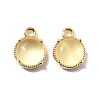 Flat Round Brass Charms KK-D024-03E-G-1