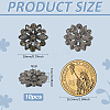 10Pcs Alloy Rhinestone Shank Buttons BUTT-FG0001-41D-2